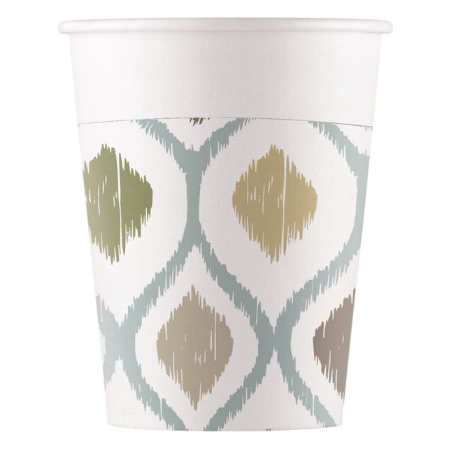 Goud Witte Beker Boho 200ml 8st van Procos koop je bij Partywinkel