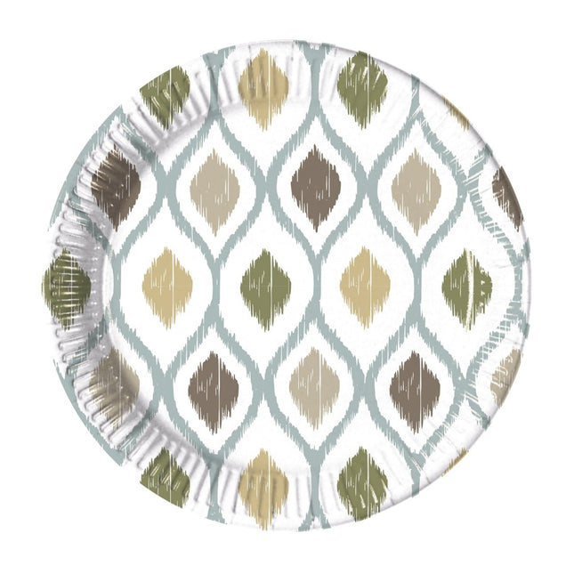 Goud Witte Borden Boho 20cm 8st van Procos koop je bij Partywinkel