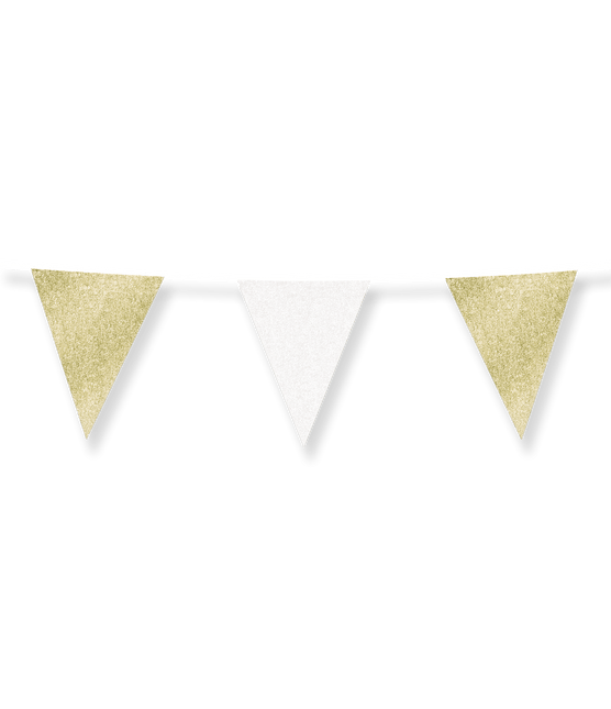 Goud Witte Slinger Glitter 6m van Paper Dreams koop je bij Partywinkel