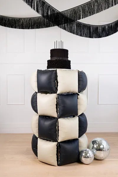 Goud Zwarte Ballon 35cm 4st van Partydeco koop je bij Partywinkel