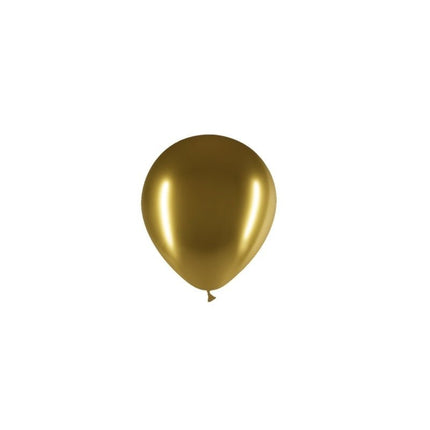 Gouden Ballonnen Chroom 13cm 100st van Balloonia koop je bij Partywinkel