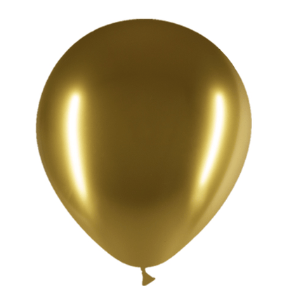 Gouden Ballonnen Chroom 30cm 10st van Balloonia koop je bij Partywinkel