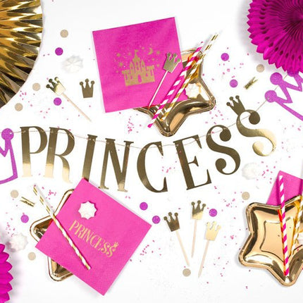 Gouden Borden Ster 18cm 6st van Partydeco koop je bij Partywinkel