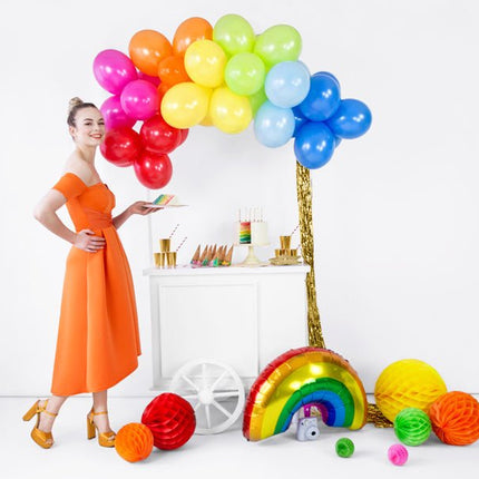 Gouden Borden Ster 23cm 6st van Partydeco koop je bij Partywinkel