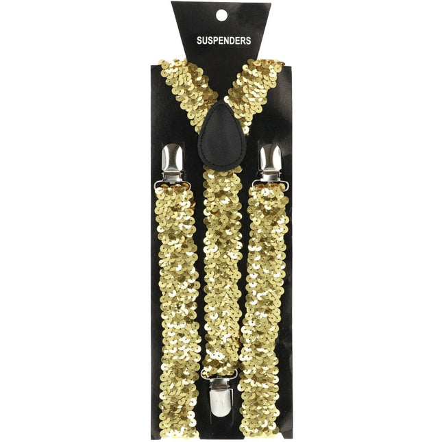 Gouden Bretels Pailletten van Folat koop je bij Partywinkel