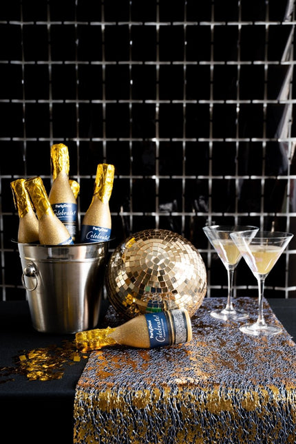 Gouden Confetti Kanon Champagne 20,5cm van Partydeco koop je bij Partywinkel