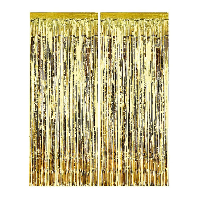 Gouden Deurgordijn Metallic 1X2 Meter van Procos koop je bij Partywinkel