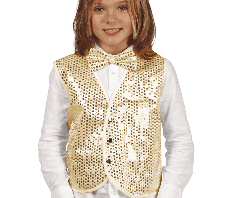 Gouden Gilet Pailletten Kind van Fiestas Guirca koop je bij Partywinkel