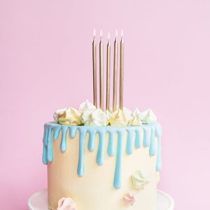 Gouden Kaarsjes 12,5cm 12st van Partydeco koop je bij Partywinkel
