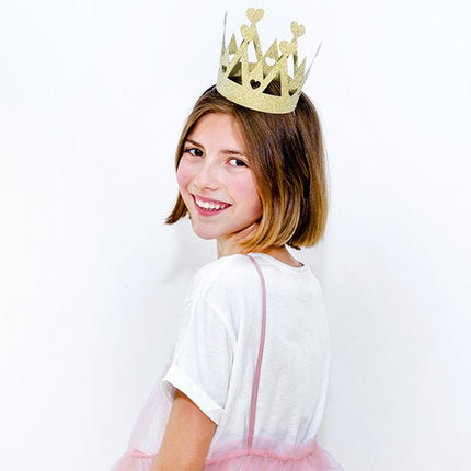 Gouden Kroon Glitter van Partydeco koop je bij Partywinkel