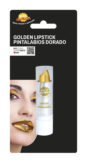 Gouden Lippenstift 3,5 gr van Fiestas Guirca koop je bij Partywinkel