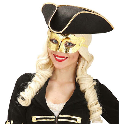 Gouden Oogmasker Metallic van Widmann koop je bij Partywinkel