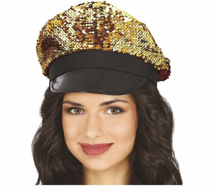 Gouden Pet Pailletten van Fiestas Guirca koop je bij Partywinkel