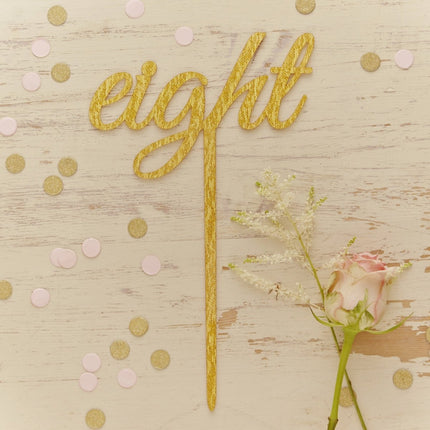 Gouden Tafelnummers 19cm 12st van Ginger Ray koop je bij Partywinkel