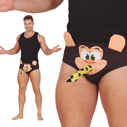 Grappige Onderbroek Aap - Partywinkel - 8434077182932
