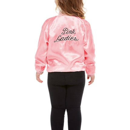Grease Jas Roze Meisje Pink Ladies van Smiffys koop je bij Partywinkel