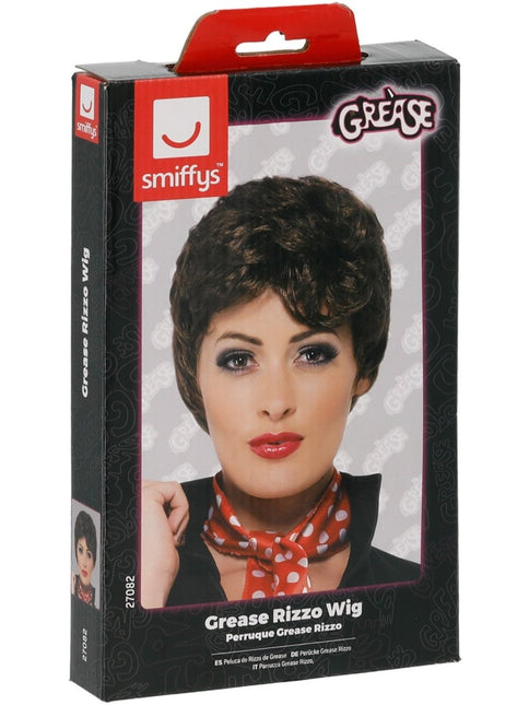 Grease Pruik Bruin Rizzo van Smiffys koop je bij Partywinkel