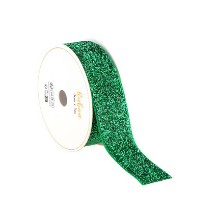 CINTA DE PURPURINA VERDE 25 MM X 3 M