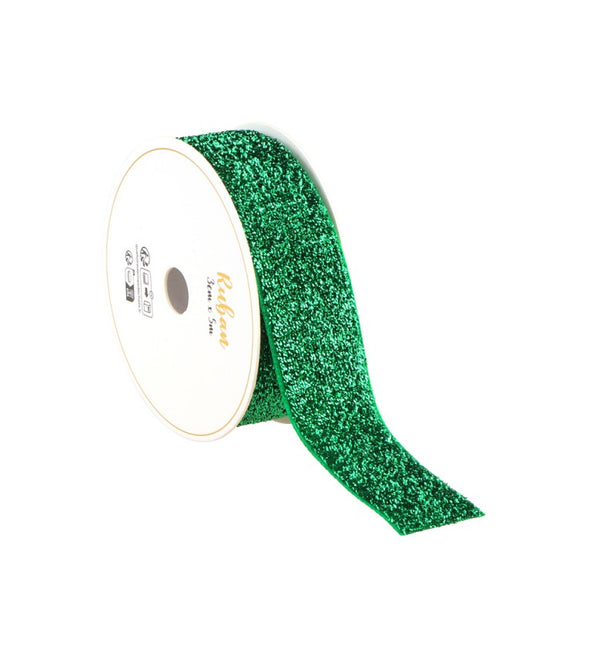 CINTA DE PURPURINA VERDE 25 MM X 3 M