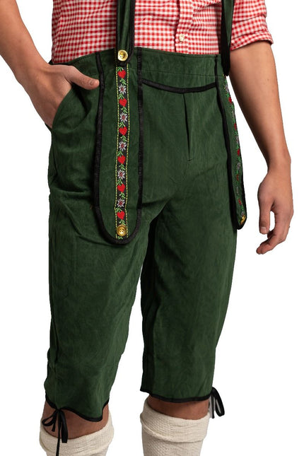 Lederhose Verde Largo Con Blusa