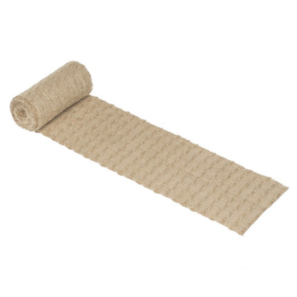 CINTA DE YUTE NATURAL A CUADROS 15 CM X 3 M