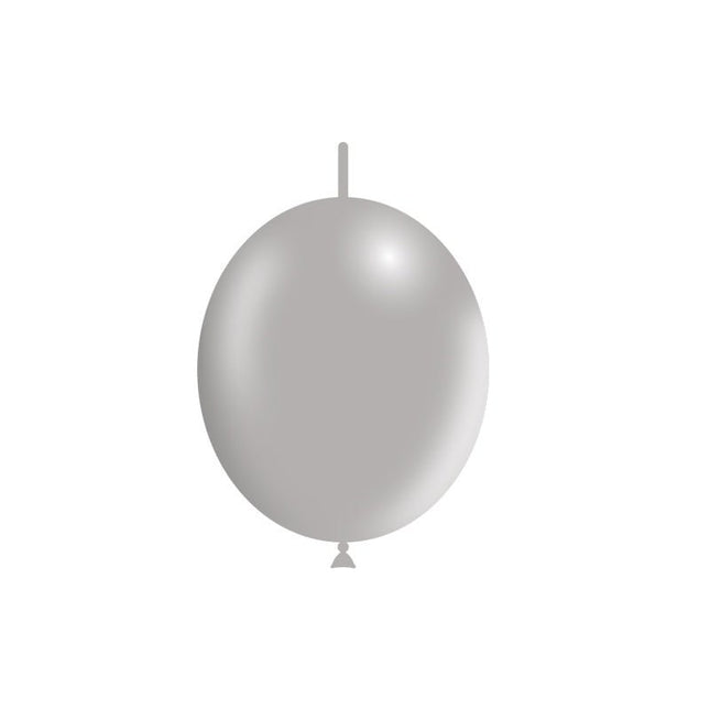 Grijze Knoopballonnen 30cm 50st van Balloonia koop je bij Partywinkel