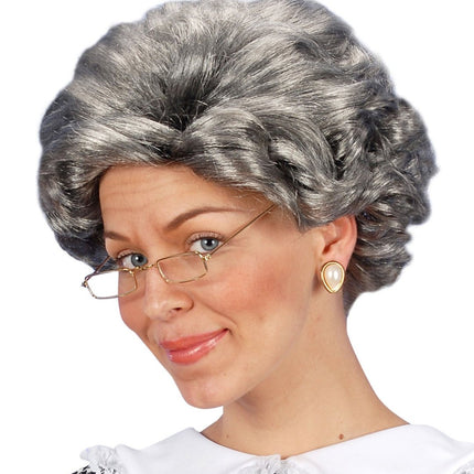 Grijze Pruik Oma van Widmann koop je bij Partywinkel