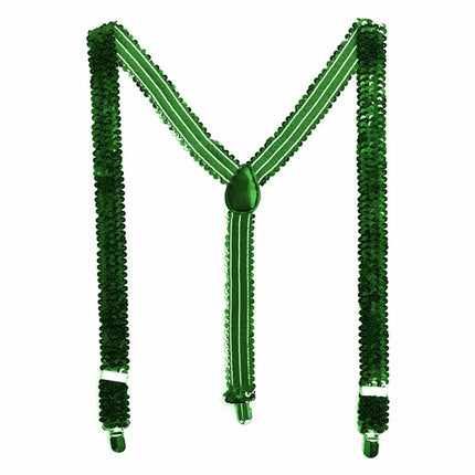 Tirantes verdes con lentejuelas