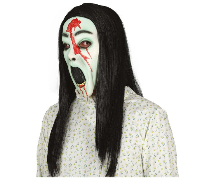Groen Halloween Masker Horror Meisje van Fiestas Guirca koop je bij Partywinkel