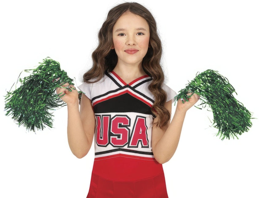 Groene Pompoms 2st van Fiestas Guirca koop je bij Partywinkel