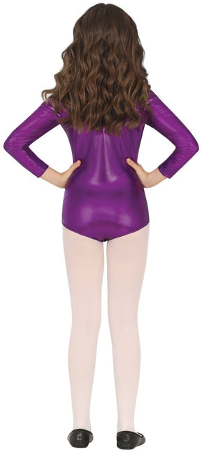 Gympakje Paars Meisje Metallic van Fiestas Guirca koop je bij Partywinkel