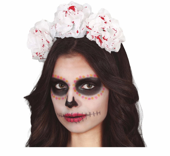 Haarband Bloederige Bloemen van Fiestas Guirca koop je bij Partywinkel