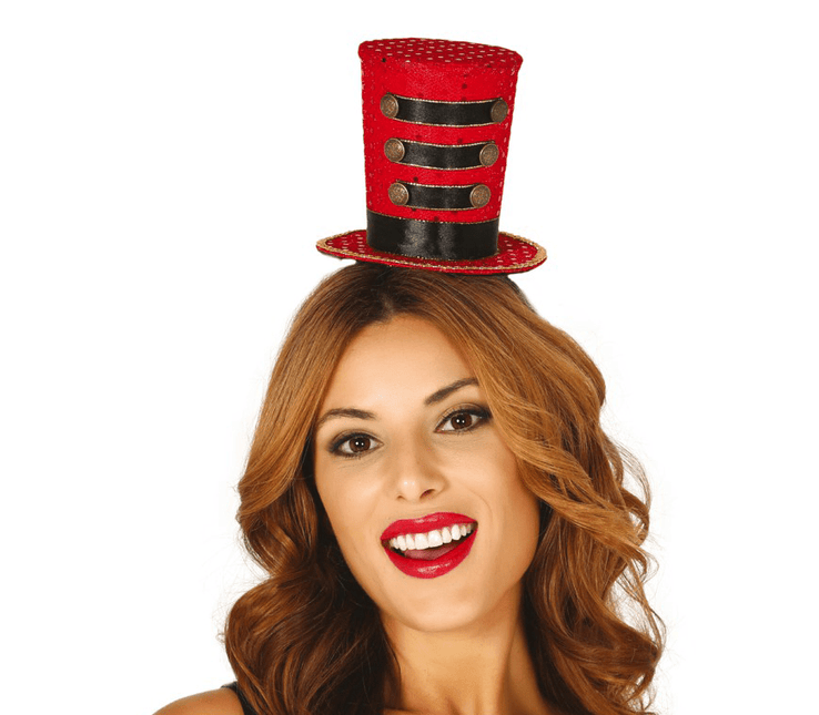 Haarband Majorette Mini Hoed Rood van Fiestas Guirca koop je bij Partywinkel