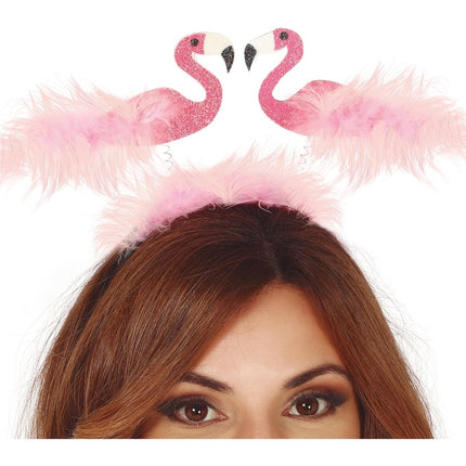 Haarband Veren En Flamingo'S van Fiestas Guirca koop je bij Partywinkel