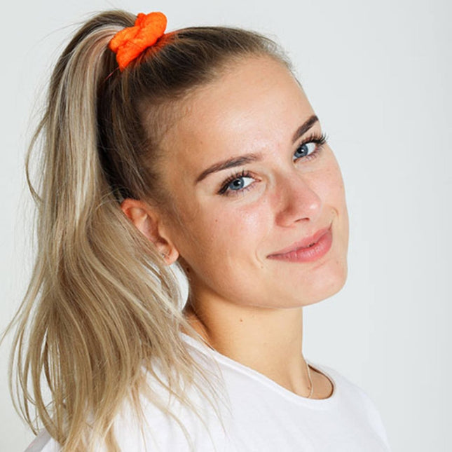 Haarwokkels Oranje - 3 stuks van Folat koop je bij Partywinkel