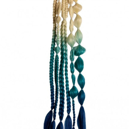Hair Extension Festival Blond/Aqua/Blue van PXP Professional Colours koop je bij Partywinkel