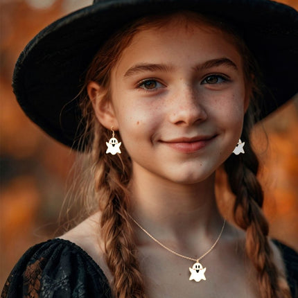 Halloween Accessoireset Ketting En Oorbellen Spook van Fiestas Guirca koop je bij Partywinkel