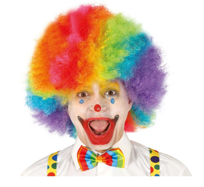 Halloween Afro Pruik Meerkleurig van Fiestas Guirca koop je bij Partywinkel