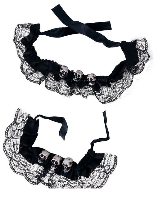 Halloween Armband En Choker Doodskop van Fiestas Guirca koop je bij Partywinkel
