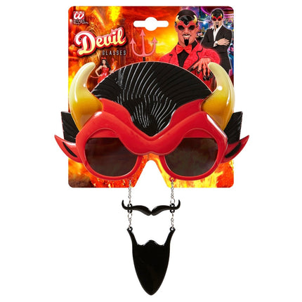 Halloween Bril Duivel Met Baard van Widmann koop je bij Partywinkel