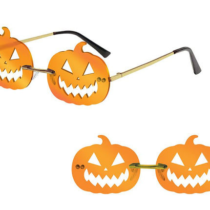 Halloween Bril Oranje Pompoenen - Partywinkel - 8434077268605