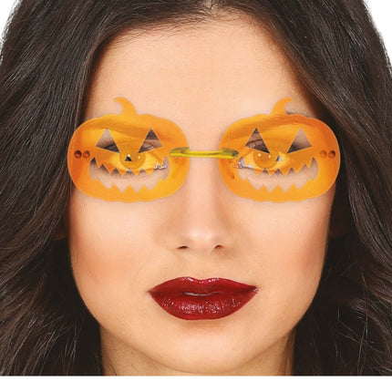 Halloween Bril Oranje Pompoenen - Partywinkel - 8434077268605