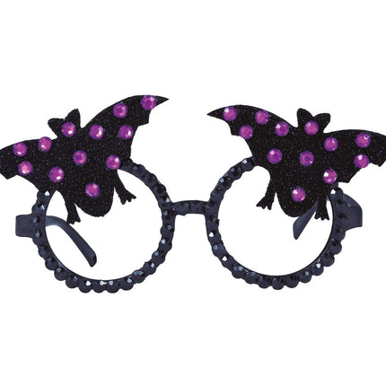 Halloween Bril Vleermuis Glitter van Fiestas Guirca koop je bij Partywinkel