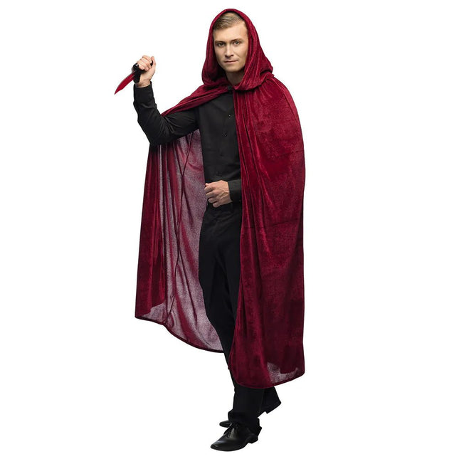 Halloween Cape Bordeaux Rood van Boland koop je bij Partywinkel