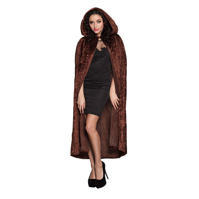 Halloween Cape Bruin 1,7m van Boland koop je bij Partywinkel