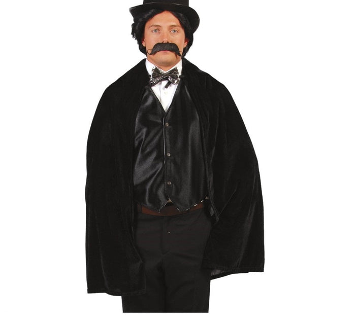 Halloween Cape Fluweel Zwart 1m van Fiestas Guirca koop je bij Partywinkel