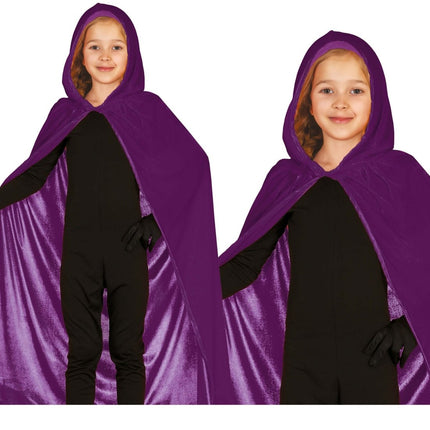 Halloween Cape Paars Kind 1m - Partywinkel - 8434077189870