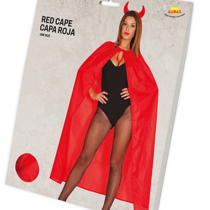 Halloween Cape Rood 1,3m van Fiestas Guirca koop je bij Partywinkel
