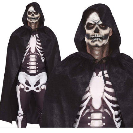 Halloween Cape Zwart 1,3m - Partywinkel - 8434077189771