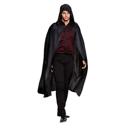 Halloween Cape Zwart Grijs 1,7m van Boland koop je bij Partywinkel